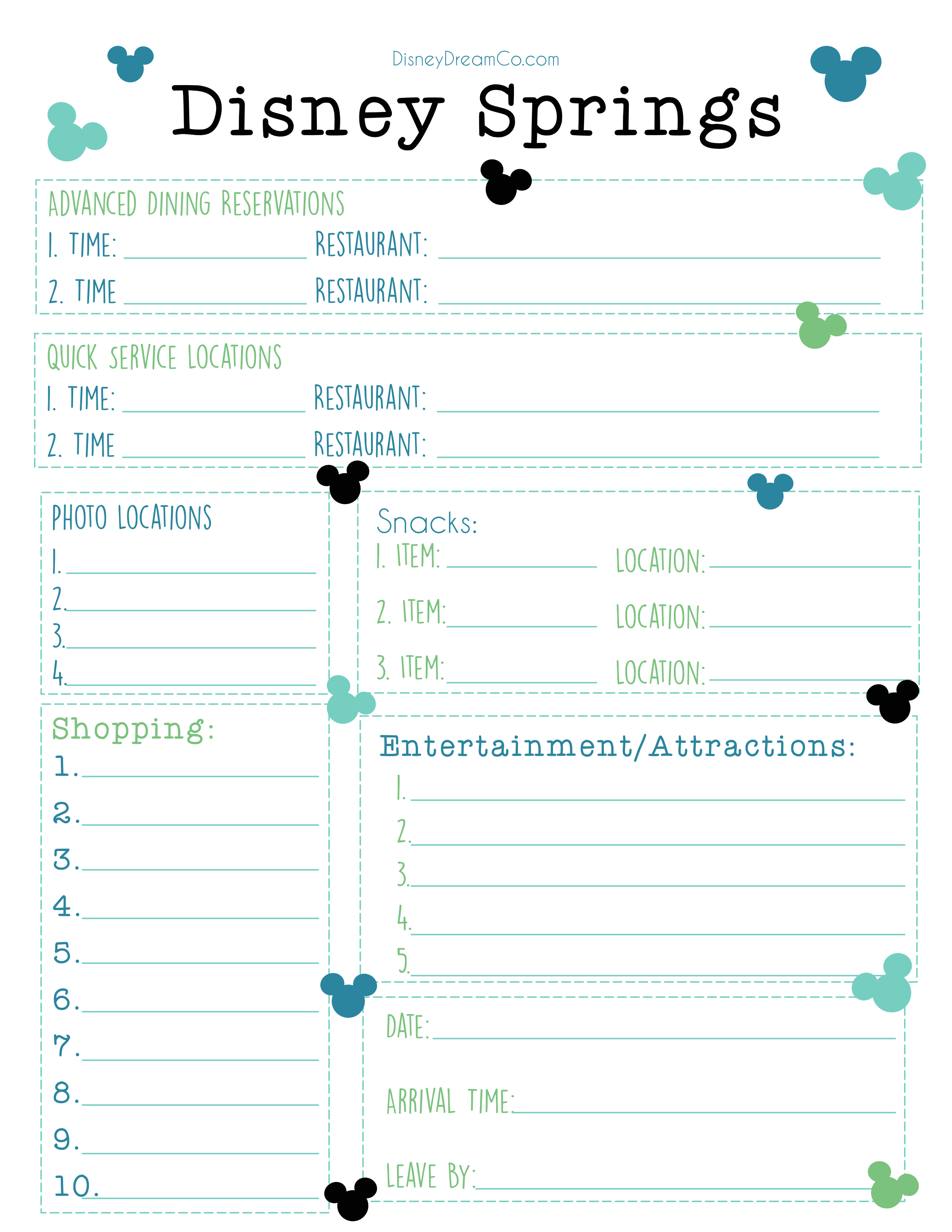 Disney World FREE Planning Printables: Disney World Planner - Disney ...