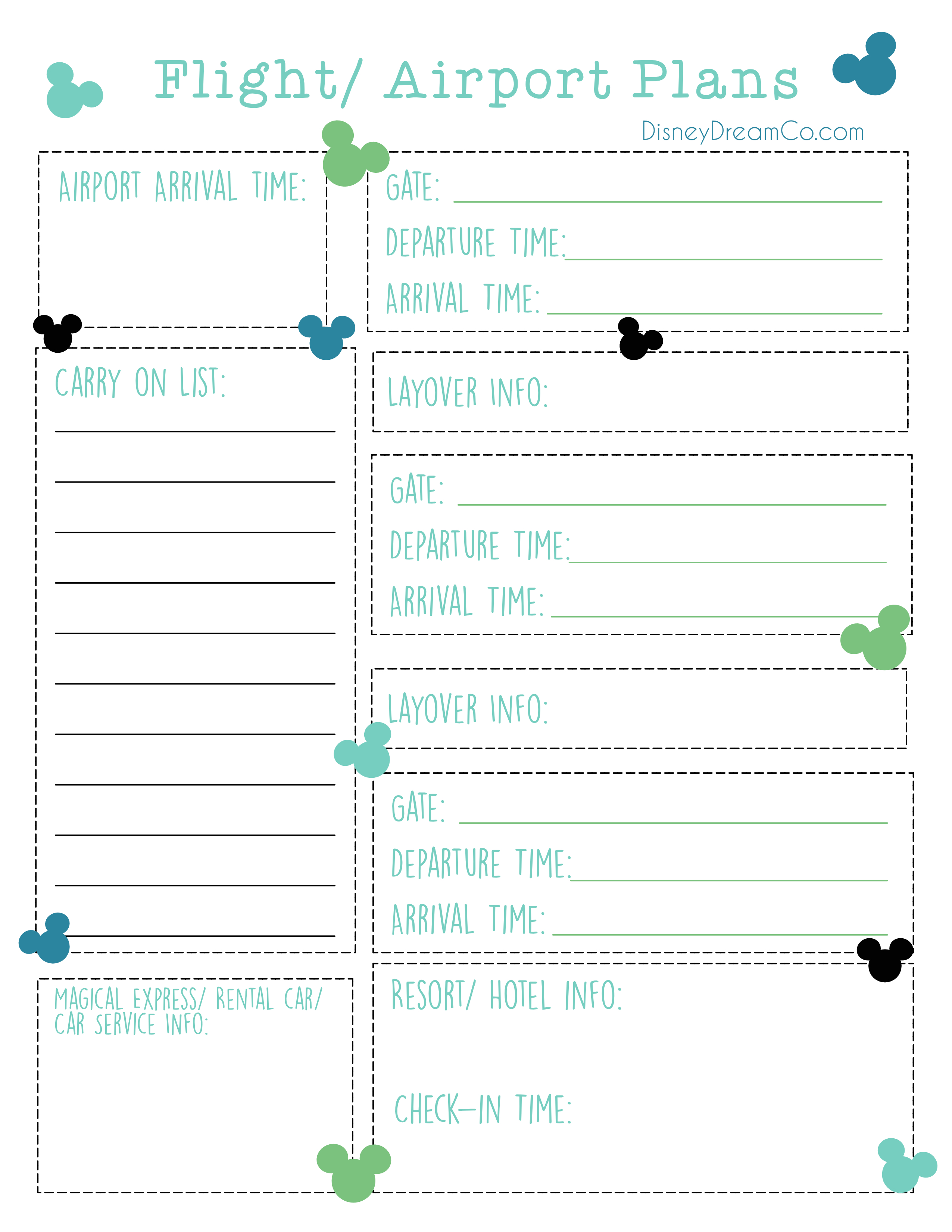 Disney World FREE Planning Printables: Disney World Planner - Disney ...