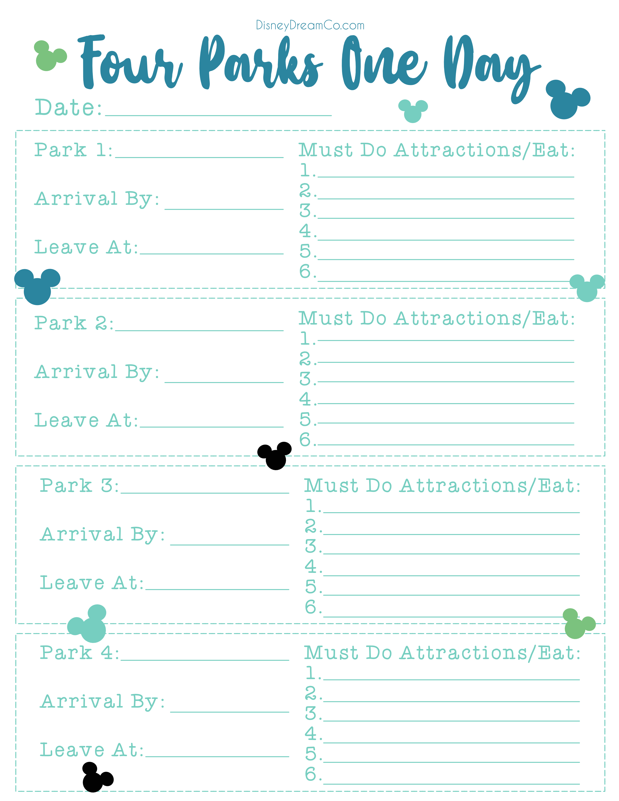 Disney World FREE Planning Printables: Disney World Planner - Disney ...